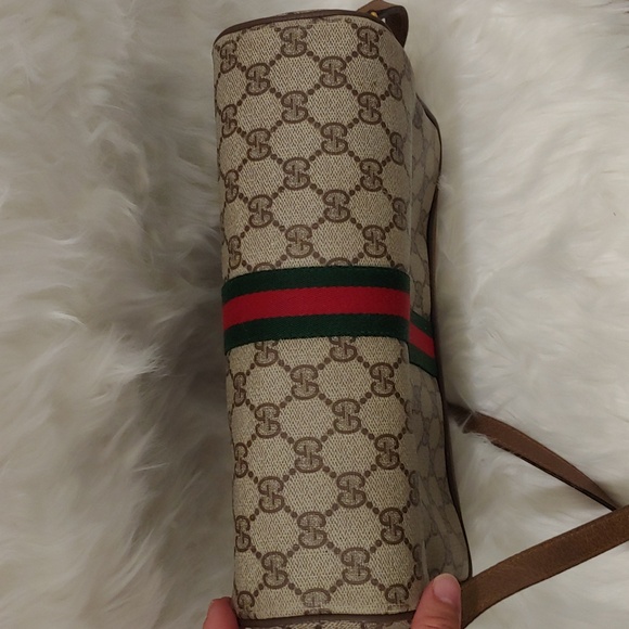 Authentic Vintage Gucci GG Monogram Supreme Sherry Web Ophidia Crossbody Bag - Picture 6 of 11
